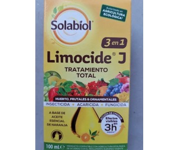 Base de aceite esencial de naranja
LIMOCIDE 100 ML
Triple acción: fungicida, acaricida e insecticida